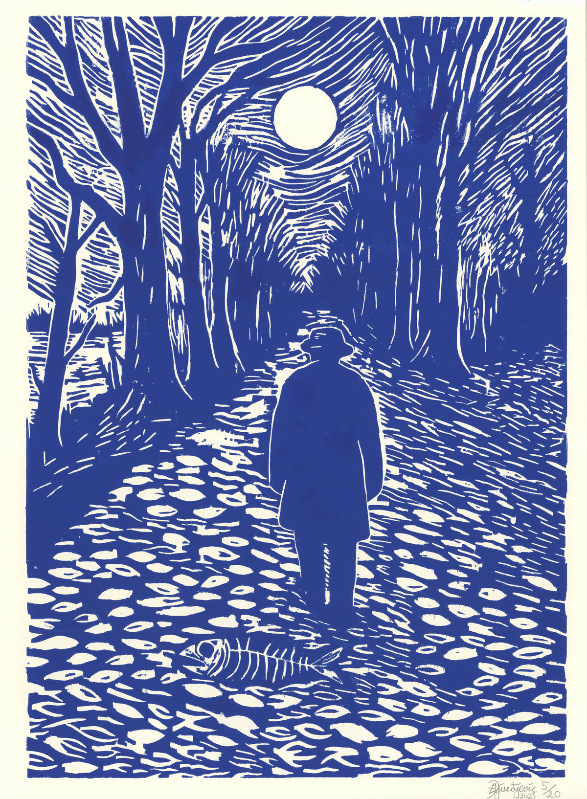 Ground of memories (woodcut)