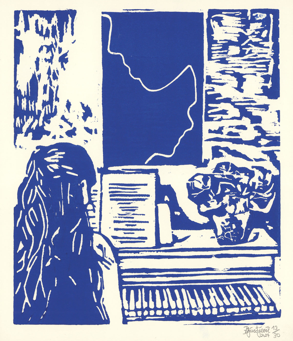 Empty lines (woodcut)