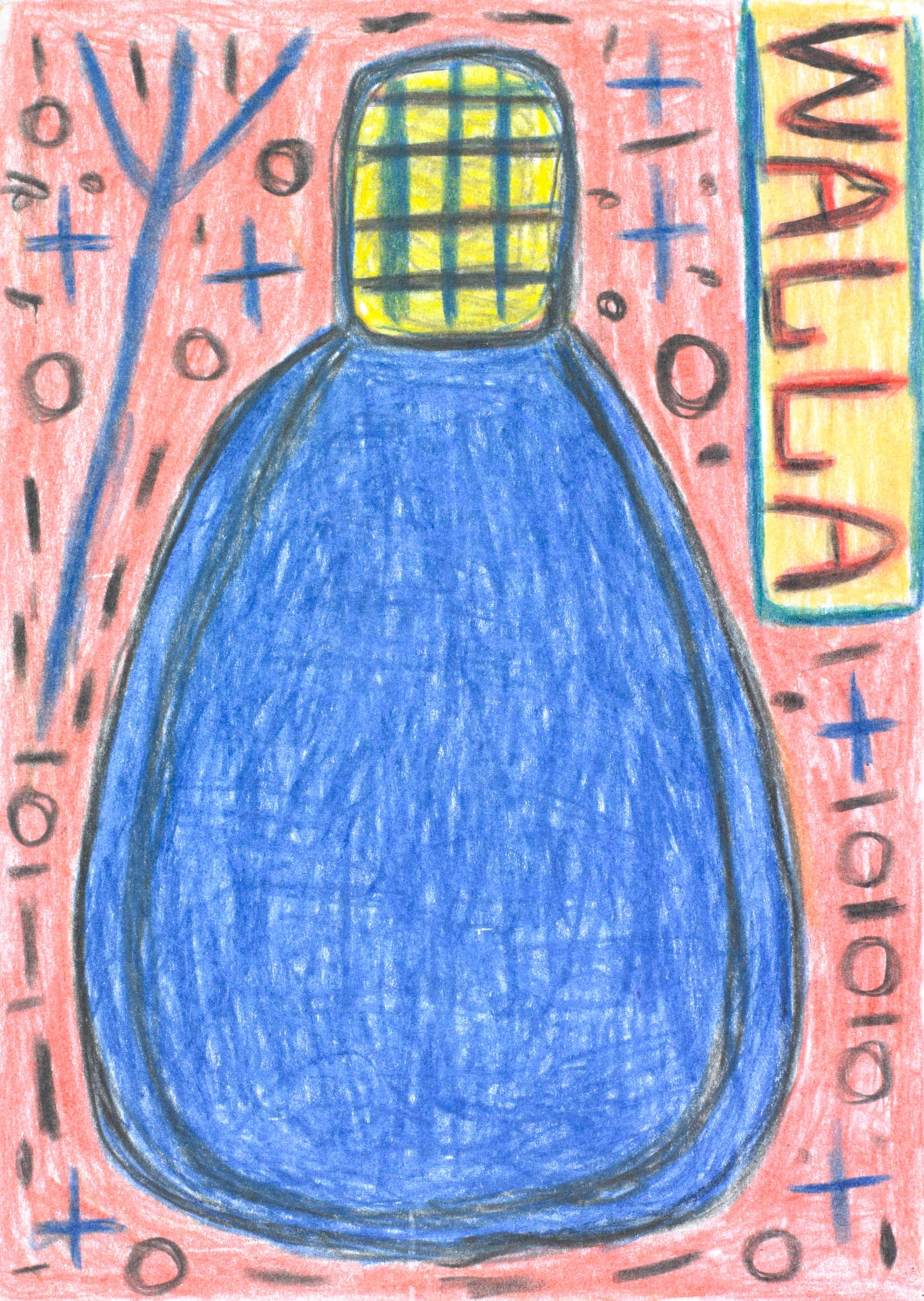 Blue bedside light